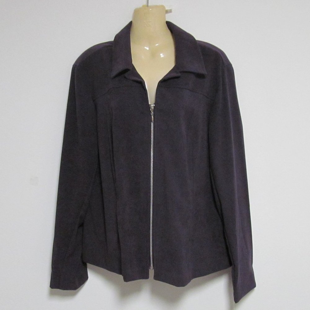 Harve Benard Purple Womens  Zipper Jacket New Size XL